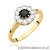 Pierścionek W529 Czarny Diament 0,50ct żółte złoto