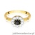 Pierścionek W529 Czarny Diament 0,50ct żółte złoto