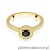 Pierścionek W559 Czarny Diament 0,30ct żółte złoto