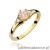 Pierścionek W0076 Morganit 0,40ct żółte złoto