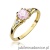 Pierścionek W044 Różowy Topaz 0,70ct żółte złoto