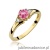 Pierścionek W0076 Różowy Topaz 0,60ct żółte złoto