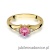 Pierścionek W0076 Różowy Topaz 0,60ct żółte złoto