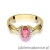Pierścionek W019 Topaz Różowy 0,50ct żółte złoto