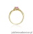 Pierścionek W019 Topaz Różowy 0,50ct żółte złoto