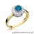 Pierścionek W284 Topaz London Blue 0,50ct żółte złoto