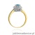Pierścionek W284 Topaz London Blue 0,50ct żółte złoto