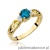 Pierścionek W014 Topaz London Blue 0,50ct żółte złoto