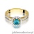 Pierścionek W087 Topaz London Blue 0,50ct żółte złoto