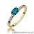 Pierścionek W077 Topaz London Blue 0,50ct żółte złoto