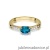 Pierścionek W077 Topaz London Blue 0,50ct żółte złoto
