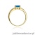 Pierścionek W077 Topaz London Blue 0,50ct żółte złoto