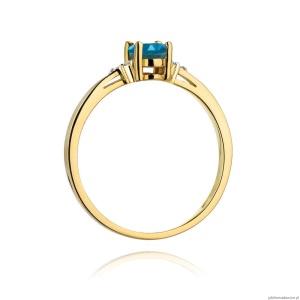 Pierścionek W301 Topaz London Blue 0,50ct żółte złoto