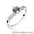 Pierścionek W066 Ametyst 0,50ct białe złoto