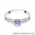 Pierścionek W066 Ametyst 0,50ct białe złoto