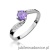 Pierścionek W084 Ametyst 0,50ct białe złoto