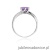 Pierścionek W084 Ametyst 0,50ct białe złoto