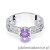 Pierścionek W075 Ametyst 0,50ct białe złoto