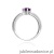 Pierścionek W075 Ametyst 0,50ct białe złoto