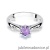 Pierścionek W074 Ametyst 0,50ct białe złoto