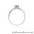 Pierścionek W074 Ametyst 0,50ct białe złoto