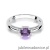 Pierścionek W010 Ametyst 0,50ct białe złoto