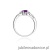 Pierścionek W010 Ametyst 0,50ct białe złoto