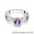 Pierścionek W014 Ametyst 0,50ct białe złoto