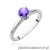 Pierścionek W557 Ametyst 0,50ct białe złoto