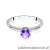 Pierścionek W557 Ametyst 0,50ct białe złoto
