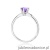 Pierścionek W557 Ametyst 0,50ct białe złoto