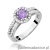 Pierścionek W087 Ametyst 0,50ct białe złoto