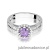 Pierścionek W087 Ametyst 0,50ct białe złoto