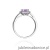 Pierścionek W087 Ametyst 0,50ct białe złoto