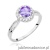 Pierścionek W538 Ametyst 0,90ct białe złoto