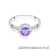 Pierścionek W538 Ametyst 0,90ct białe złoto