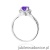 Pierścionek W538 Ametyst 0,90ct białe złoto