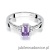 Pierścionek W002 Ametyst 0,50ct białe złoto