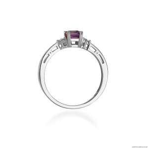 Pierścionek W002 Ametyst 0,50ct białe złoto