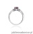 Pierścionek W002 Ametyst 0,50ct białe złoto