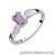 Pierścionek W094 Ametyst 0,50ct białe złoto
