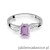 Pierścionek W094 Ametyst 0,50ct białe złoto