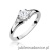 Pierścionek W0076 Biały Szafir 0,60ct białe złoto