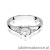 Pierścionek W0076 Biały Szafir 0,60ct białe złoto