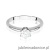 Pierścionek W557 Biały Szafir 0,60ct białe złoto