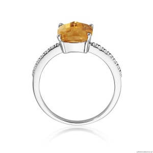 Pierścionek W511 Cytryn 2,00ct białe złoto