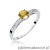 Pierścionek W066 Cytryn 0,50ct białe złoto