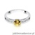 Pierścionek W066 Cytryn 0,50ct białe złoto