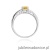 Pierścionek W066 Cytryn 0,50ct białe złoto