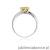 Pierścionek W084 Cytryn 0,50ct białe złoto